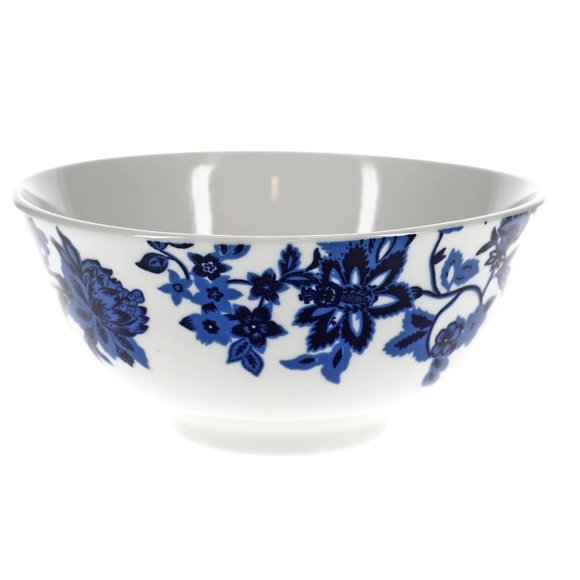 LOT of Royal Blue Navy Blue White Floral Kitchen Soup/Salad Bowls Royal Norfolk - Picture 2 of 16